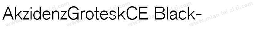 AkzidenzGroteskCE Black字体转换